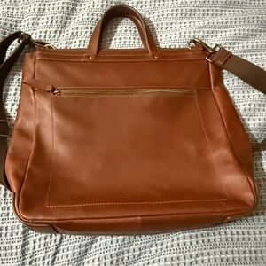 Fossil Brown Leather Laptop Bag